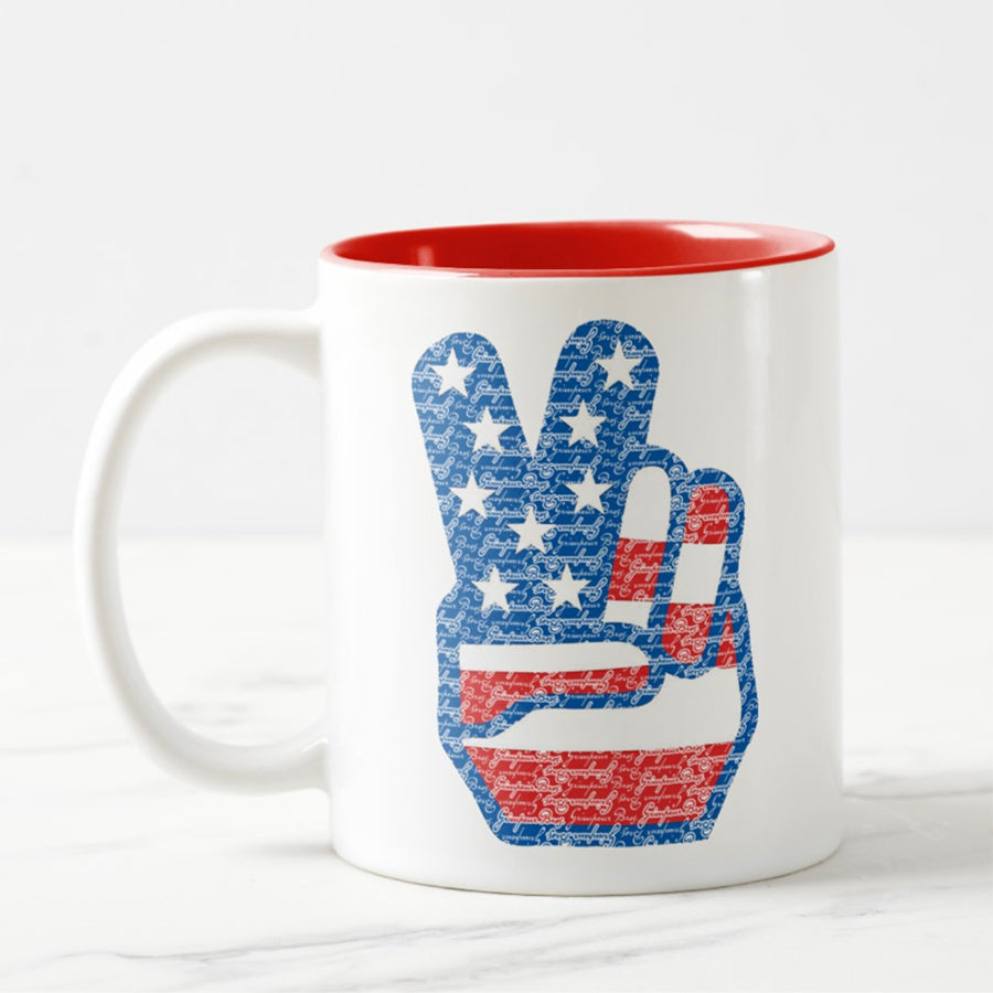 Grimpeur Bros. Peace Love Bikes And Coffee 11oz Coffee Mug