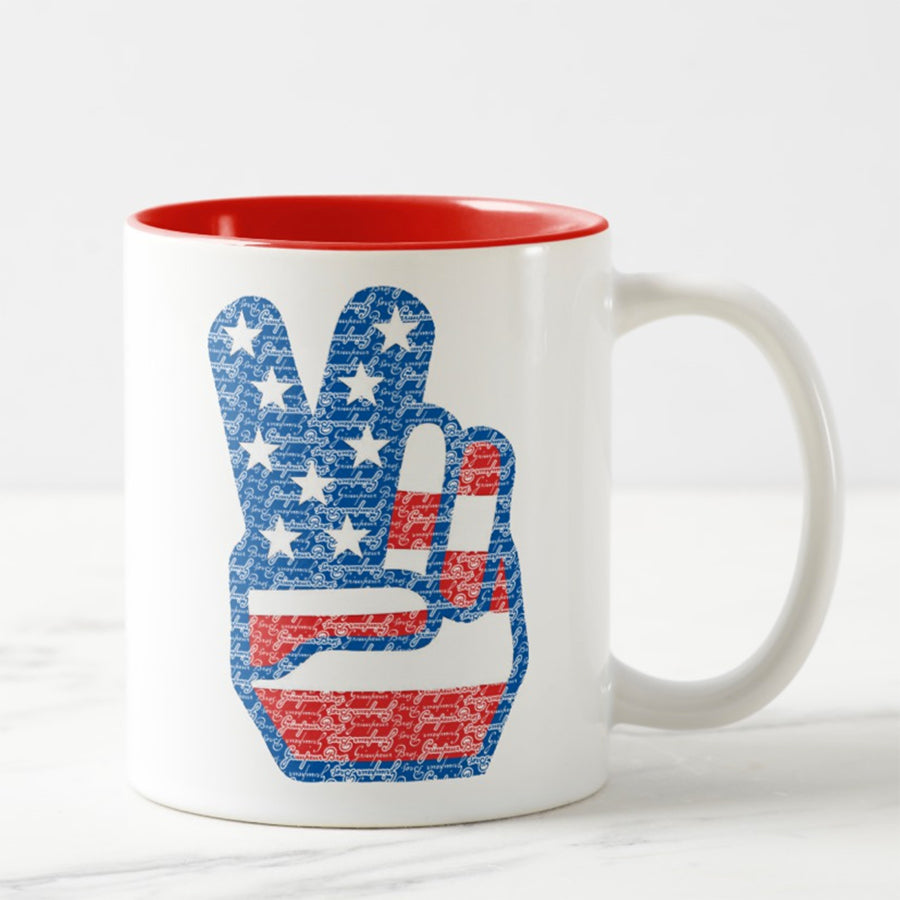 Grimpeur Bros. Peace Love Bikes And Coffee 11oz Coffee Mug