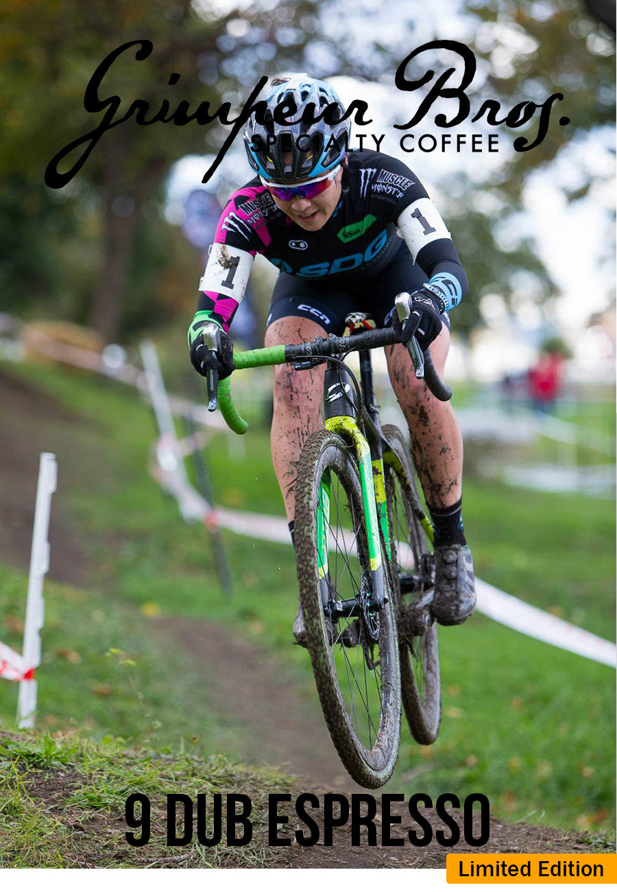 #PandaPower_CX_9_Dub_Espresso_1_lb_Bag_Limited_Edition_Label.  #PandaPower CX 9 Dub Espresso 1 LB  Bag Limited Edition is a tasty medium roast espresso that supports pro elite racer Amanda Nauman's gravel bike racing. All profits from coffee sales go directly to Amanda. 